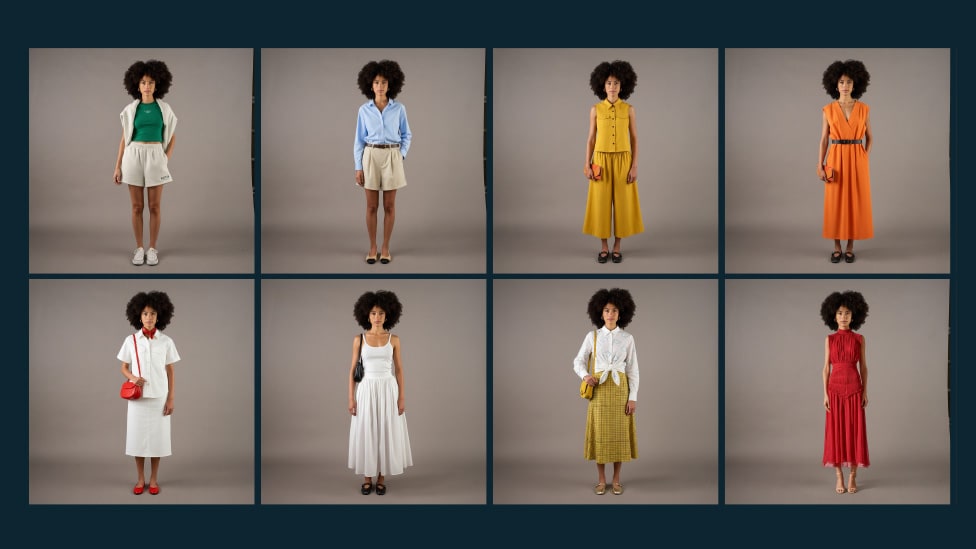 Wardrobe matrix — outfit variations captured for training