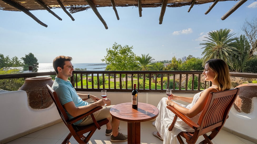 Inpainted hotel scene